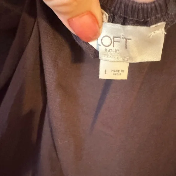 LOFT Women's Elegant Chocolate Brown Sleeveless Blouse LARGE      #X - Picture 7 of 7